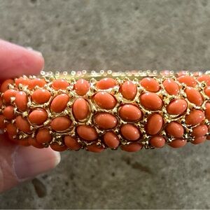 Kenneth Jay Lane Gold and Coral Bracelet